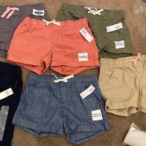 5 Pair Girl Shorts-Cute Cuffs, Drawstring-Old Navy